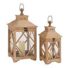 Juego de 2 portavelas de farol de madera de diseño único para el hogar y el Festival, farolillos decorativos, portalámparas de madera de Color marrón - Product Image 5