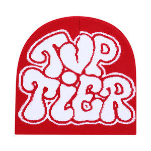 Gorro de Invierno Personalizado al por Mayor, Estilo Y2K, sin Puños, con Estampado de Logotipo en Jacquard - Product Image 3