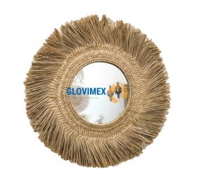 Producto de Venta caliente yute algas marinas baño espejo decoración espejos decoración pared duradera tejida a mano hogar decoraciones de lujo - Product Image 1