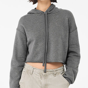 Sudaderas con Capucha para Mujer al por Mayor, de Alta Calidad, Cortas, con Logotipo Personalizado, Bordado e Impresión, 100% Algodón, Ecológicas y Transpirables - Product Image 2