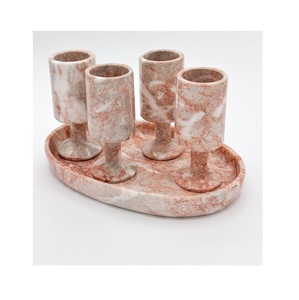 Gobelet en pierre polie en verre à boire en marbre fabriqué à la main de qualité supérieure, parfait pour les maisons, les cuisines, les fêtes, les bars, les restaurants et les cadeaux - Product Image 3