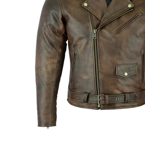 Chaqueta de Cuero Vacuno para Hombre de Invierno al por Mayor, Logotipo Frontal Personalizado de Alta Calidad, Fabricantes Profesionales - Product Image 6