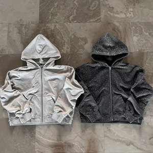 Sweat à capuche en strass All Eyes On You en coton mélangé style Rockstar avec sweat à capuche en strass - Product Image 3