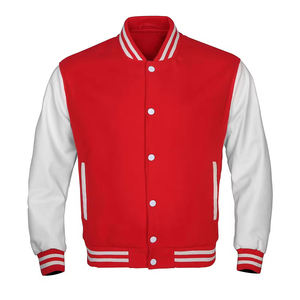 Letterman-Veste de basket-ball d'hiver en laine avec broderie personnalisée pour hommes, col montant, style chaleureux de qualité supérieure - Product Image 1