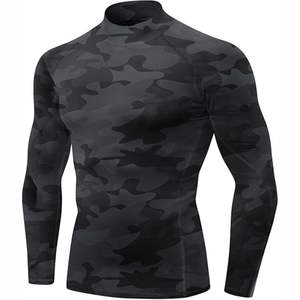 Ventes en gros de t-shirts de compression de fitness à manches longues respirants, écologiques, UPF50, impression numérique personnalisée, rashguard de BJJ MMA pour hommes - Product Image 6