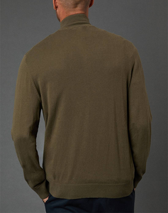 Sweat-shirt à col zippé mi-long pour homme avec impression graphique personnalisée DTG, style streetwear urbain, coton respirant - Product Image 3