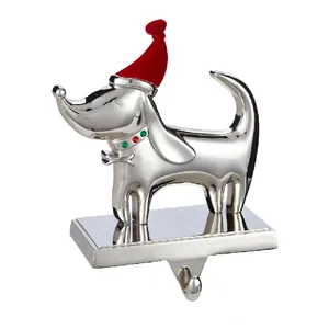Лидер продаж, 2024 Серебряный Рождественский крючок для оленя, металлический держатель для чулок, прямая покупка от индийского экспортера