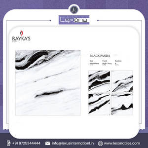 Baldosas de porcelana de Panda negro pulido de alto brillo 600x600MM - Product Image 2