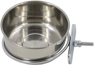 Wholesale Stainless Steel Portable Cups Hook for Bird Parrot Feeding Food <b>Water</b> Bowls Small Pet Animal Chinchilla Ferret Dish - Product Image 5