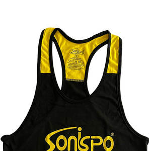 Vente en gros de débardeur personnalisé pour hommes, couleur unie, vêtements de sport tricotés, style décontracté - Product Image 3