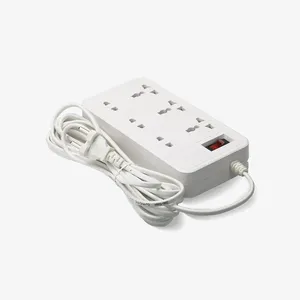 Adaptateur de prise d'extension de prise de bande avec interrupteur Rallonges de 2m Prise de rallonge de prise de courant électrique