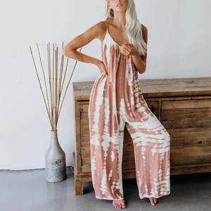 100% Soft Fabric Eco-Friendly Vintage Jumpsuit Elegant <b>Bodysuit</b> Multi-Colors High Waist Loose Fitness Style Fashionable Solid - Product Image 5