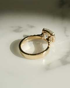 Bold 3.96 Ct Cushion Cut Moissanite Engagement <b>Ring</b> <b>for</b> <b>Women</b> Square Shape Bezel <b>Set</b> Solitaire Gemstone <b>Ring</b> in Gold - Product Image 3