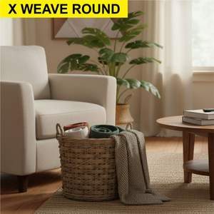 ตะกร้าหวายงานฝีมือ คอลเลคชั่นเกรย์คูบู - Product Image 5