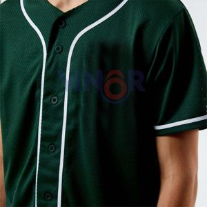 Maillot de baseball pour hommes 100% polyester avec logo personnalisé - Parfait pour les uniformes d'équipe, les vêtements de sport et les vêtements décontractés, vente en gros disponible - Product Image 3