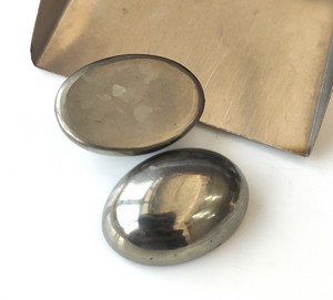 Pirita natural 3x5mm-20x30 Cabujón ovalado Parte posterior plana Piedra preciosa suelta Color dorado para la fabricación de joyas Precio al por mayor - Product Image 4