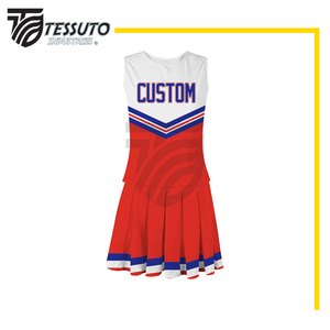 Meilleur prix uniforme de pom-pom girl sans manches uniformes professionnels de sublimation Offre Spéciale uniforme de pom-pom girl de bonne qualité - Product Image 2