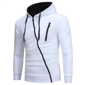 Último diseño personalizado nuevo estilo de moda básicos cremallera manga larga invierno 100% algodón transpirable hombres sudaderas con capucha 300g - Product Image 3