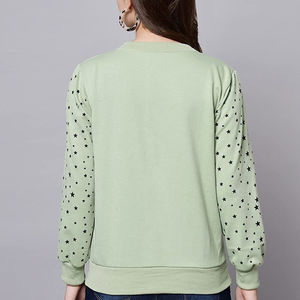 2025 nouveau hiver femmes sweats pull 100% pur coton col rond coton femmes sweats à vendre au prix de gros - Product Image 5