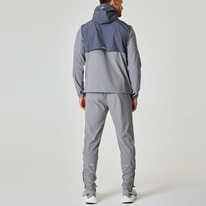 Veste coupe-vent décontractée à fermeture éclair avant, 2 couleurs, sur mesure OEM, imperméable, pour la randonnée en plein air, vente en gros pour hommes - Product Image 4