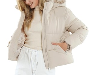 Chaqueta con capucha y cremallera para mujer, chaqueta de invierno Premium al por mayor, chaqueta acolchada impermeable personalizada - Product Image 3