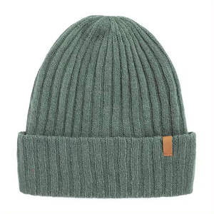 Gorro de Punto con Forro Polar Suave, Gorro de Esquí Grueso para Exteriores, Gorro de Invierno Cálido de Color Sólido con Vuelta para Hombre y Mujer - Product Image 4