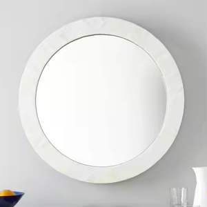 Miroir mural de luxe avec incrustation d'os de qualité supérieure avec trous percés à la main sur l'os avant par Crescent Crafts - Product Image 5