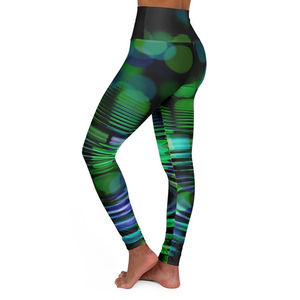 Leggings de yoga pour femmes, taille haute, personnalisés, sans couture, effet push-up, compression, écologiques, respirants, tie-dye, effet scrunch butt - Product Image 3