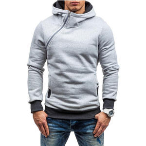 Chaqueta con cremallera bordada Sudadera con capucha corta para hombre Logotipo personalizado Sudadera con capucha para hombre al por mayor Serigrafía Manga larga - Product Image 5