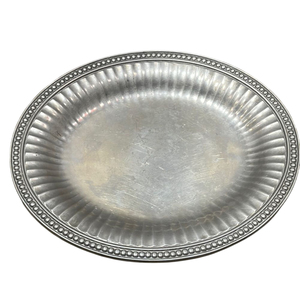 Plato Ovalado de Aluminio de Diseño Vintage, Plato de Servir de Metal de la Más Alta Calidad, Bandeja para Servir Alimentos, Suministros para Hoteles a Precio Económico - Product Image 1