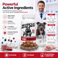 Complément alimentaire pour chiens OEM, Soft Chews pour développer les muscles, riche en protéines, gain de masse musculaire pour chiens Bully, Pitbull, chiens de travail, marque privée