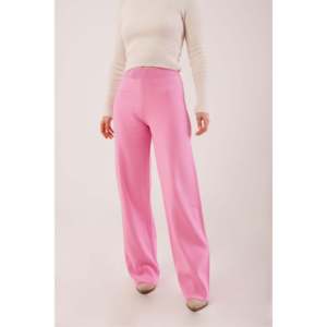 Pantalones de Punto Rosa al por Mayor con Cintura Alta y Pierna Ancha, Transpirables - Product Image 2