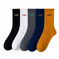 Chaussettes de sport en coton personnalisées pour hommes, brodées avec logo sur mesure, Socken