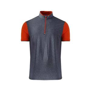 Venta al por mayor de los hombres para Polo Camisetas en blanco Slim Fit Manga corta Deportes Golf Camisas Cremallera Contraste Color Algodón Tallas grandes - Product Image 3