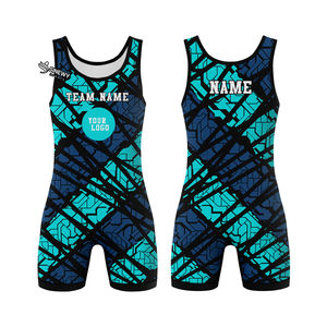 Vêtements de lutte professionnelle et d'haltérophilie en gros, maillots de compression pour hommes, respirants, à séchage rapide, sublimation personnalisée sur le devant - Product Image 1