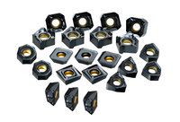 Plaquettes en carbure de tungstène japonais Mi-Carbide 4 avec revêtement TiAlN, dureté HRC45-55, type ISO pour fraisage CNC
