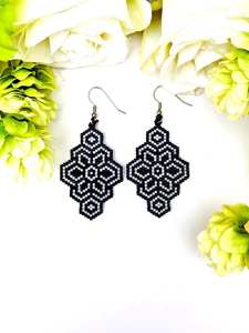 Pendientes de cuentas bohemias con flecos en cascada Andy de diseño turquesa, regalo de joyería único - Product Image 6