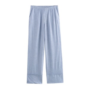 Para mujer, traje a rayas de moda informal Vintage para mujer, camisa de manga larga con un solo pecho, pantalones sueltos, nuevo traje de moda - Product Image 4