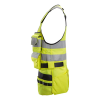 Vêtements de travail de sécurité réfléchissants en coton 100% imperméable et respirant, gilet de chantier haute visibilité avec poches, vente en gros