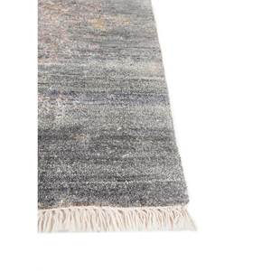 Alfombras de Lana y Seda Anudadas a Mano del Lejano Oriente Esh-1502, Gris y Negro, Patrón Abstracto, para Decoración de Sala de Estar, 9x12, Pasillo, 10mm - Product Image 4