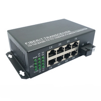 CE Certified 10/100Mbps Dual Fiber SM Enterprise Network Switch with 1fiber Port and 8 RJ45 Ports 1310nm 20km Distance CCTV Use