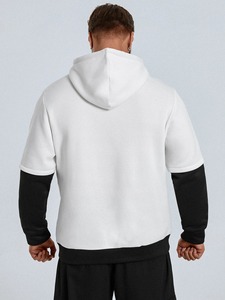 Venta al por mayor de los hombres de algodón polar Sudadera con capucha transpirable de invierno térmico con impresión digital Casual pulóver sudadera - Product Image 3