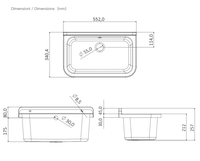Lavabo rectangulaire moderne en PP de marque italienne célèbre, avec armoire de salle de bain en PVC, double porte et égouttoir résistant à l'eau
