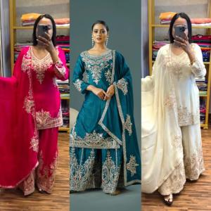 Conjunto de Ropa Étnica de mujer India completamente cosida Palazzo Salwar Kameez para ocasiones de fiesta de boda a precios al por mayor - Product Image 6