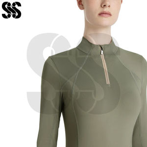 Chemises de base pour l'équitation pour femmes, mélange polyester/spandex, séchage rapide, respirant, léger, vêtements de performance - Product Image 3