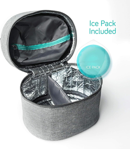 Sac isotherme de voyage de luxe pour biberons de lait maternel avec pack de glace inclus, sac à couches compact triple isolation - Product Image 3