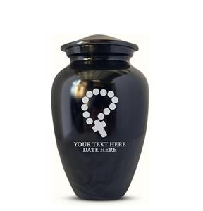 Urna Funeraria Personalizada para Cenizas de Adultos, Hombres y Mujeres, Urna de Aluminio Grabada con Nombre y Fecha, Color Negro, Tamaño Personalizado - Product Image 3