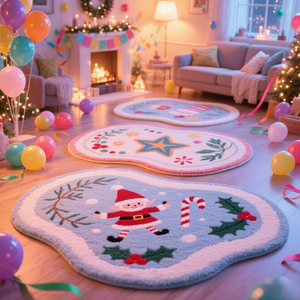 ผ้าคลุมฐานต้นคริสต์มาส ผ้ากำมะหยี่เนื้อนุ่ม รูปทรงกลม สำหรับตกแต่งเทศกาลคริสต์มาส ใช้คลุมฐานต้นคริสต์มาส ตกแต่งบ้าน งานปาร์ตี้ - Product Image 2