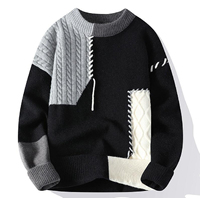 Prix bas, fabrication directe en usine, pull en cachemire 100% tricoté sur mesure, logo sur le devant, anti-rides, haute qualité, 300g, rouge, décontracté, pour hommes
