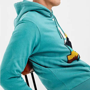 Design personnalisé 100% pulls à capuche en coton biologique broderie chenille avec autocollant numérique couleur unie Offre Spéciale pour l'hiver - Product Image 4